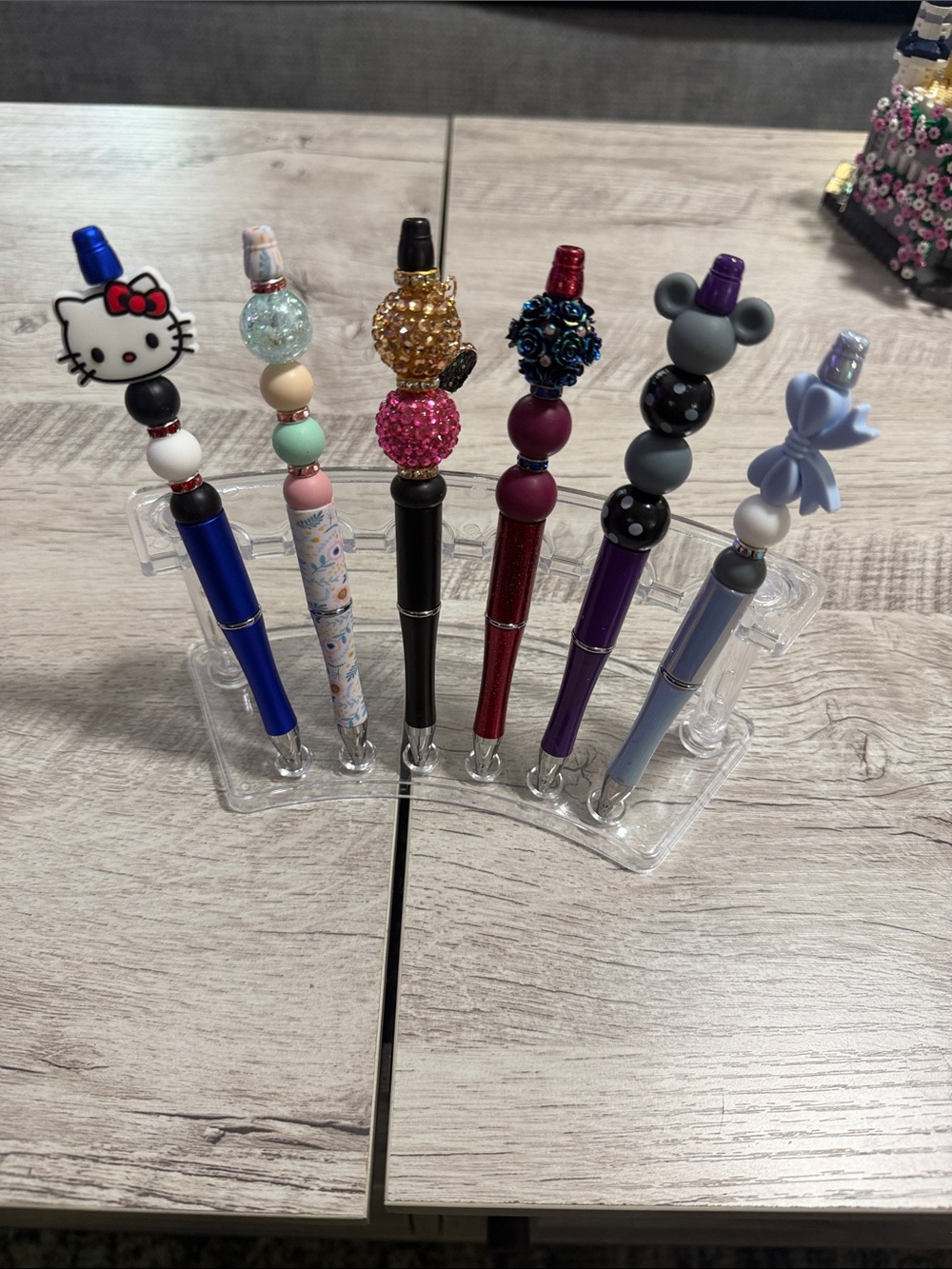 Assorted Decorative Beaded Pens - Multicolor (Black Ink)